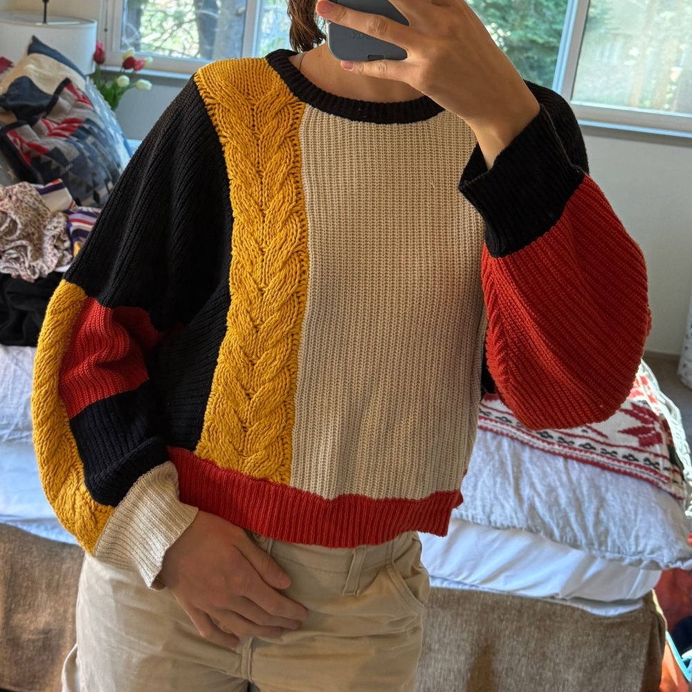 Chunky Colorblock Sweater - moon&madison